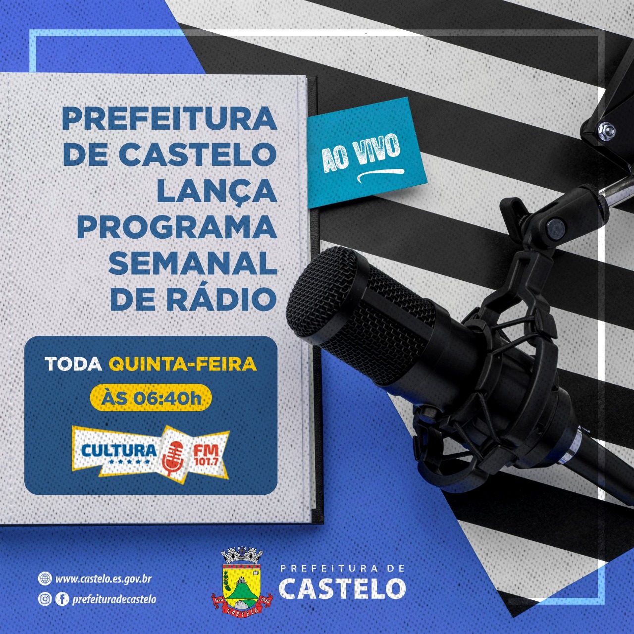 PREFEITURA DE CASTELO LANÇA PROGRAMA SEMANAL DE RÁDIO