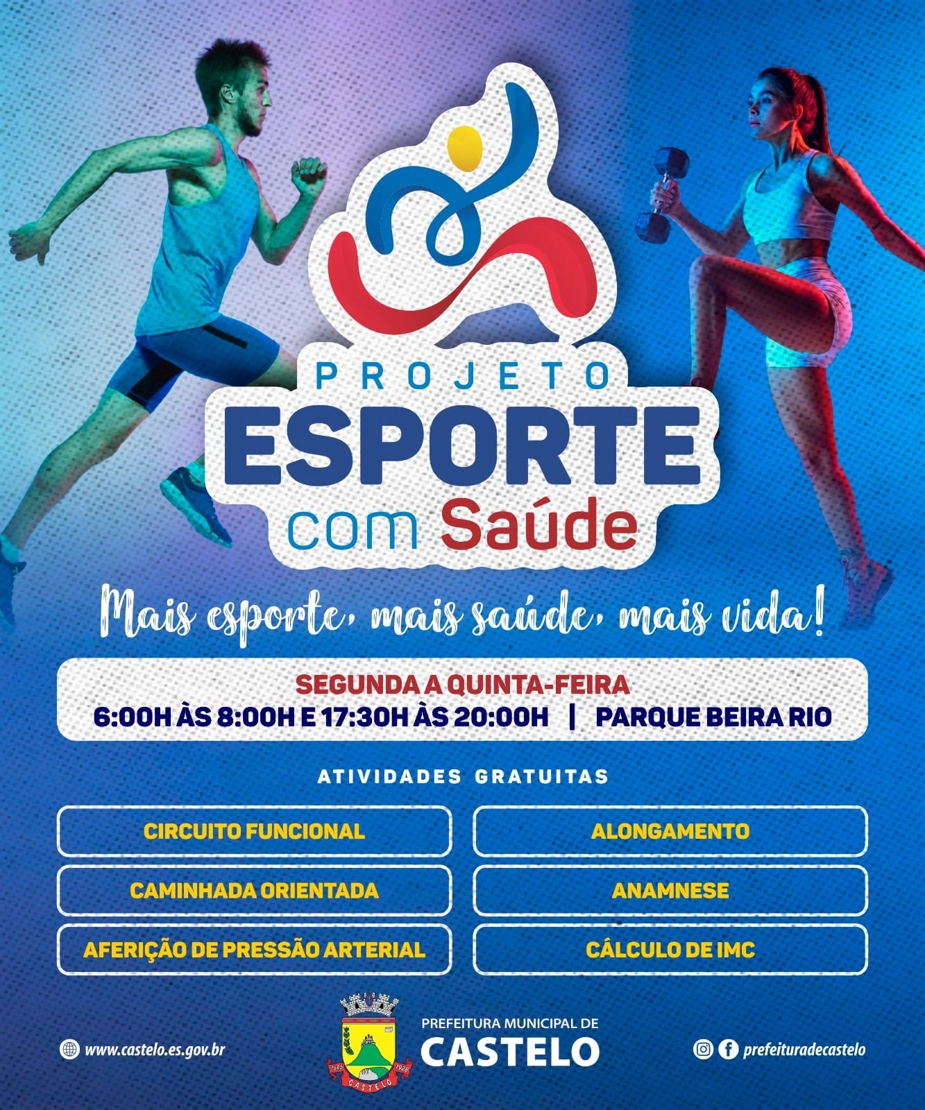 ESPORTE COM SAÚDE: PROJETO DA PREFEITURA TERÁ INÍCIO NA PRÓXIMA SEMANA NO PARQUE BEIRA RIO