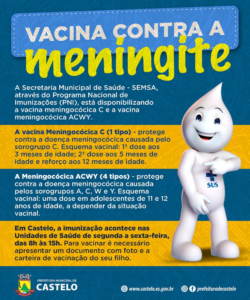 SAÚDE FAZ ALERTA DE VACINAÇÃO CONTRA A MENINGITE 